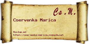 Cservenka Marica névjegykártya
